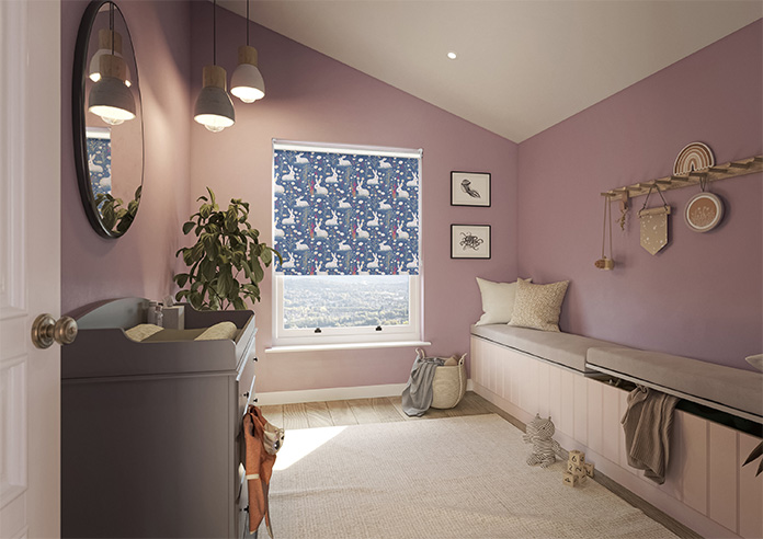 Bunny Meadows, Periwinkle - Roller Blind - Image 7